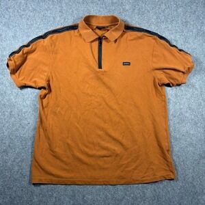 Hackett London x Aston Martin Racing Polo Shirt Mens 2XL Orange Quarter Zip Tape
